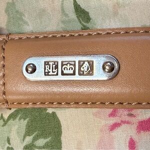 Ralph Lauren Signature Logo Plaque, Leather Belt with Silver Buckle